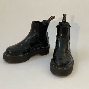 Dr. Martens Leather Platform Chelsea Boots